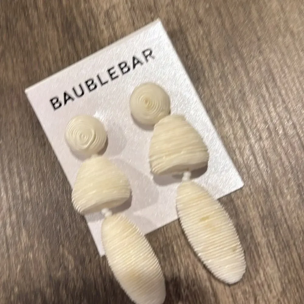 Baublebar Elegant Cream Spiral Earrings